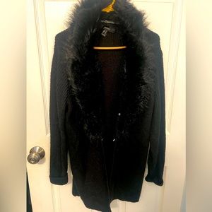 Faux fur cardigan, sweaters, forever, 21 brand size 1X